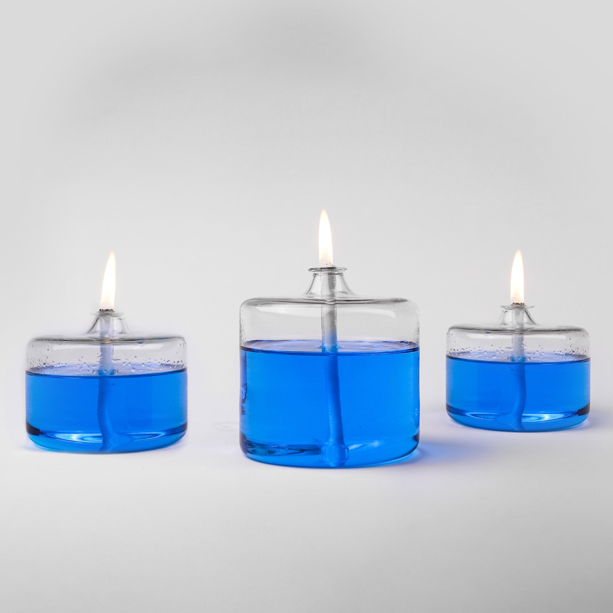 Joy Glass Oil Candle Set Blue