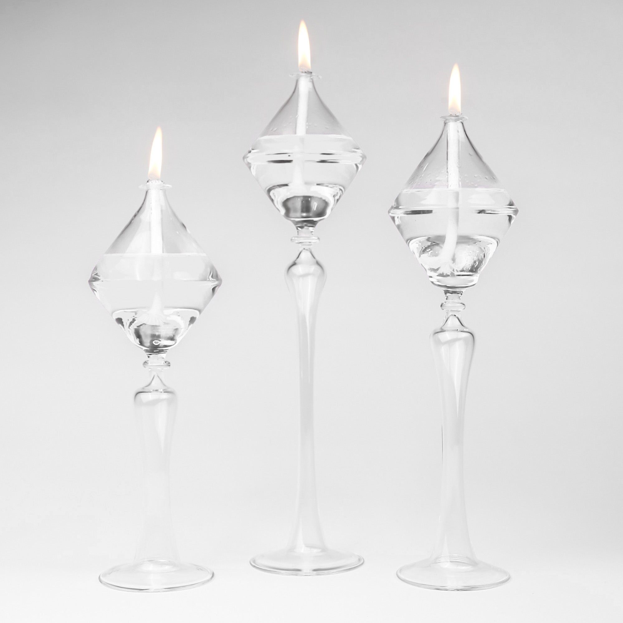 Love Glass Oil Candle Set Clear