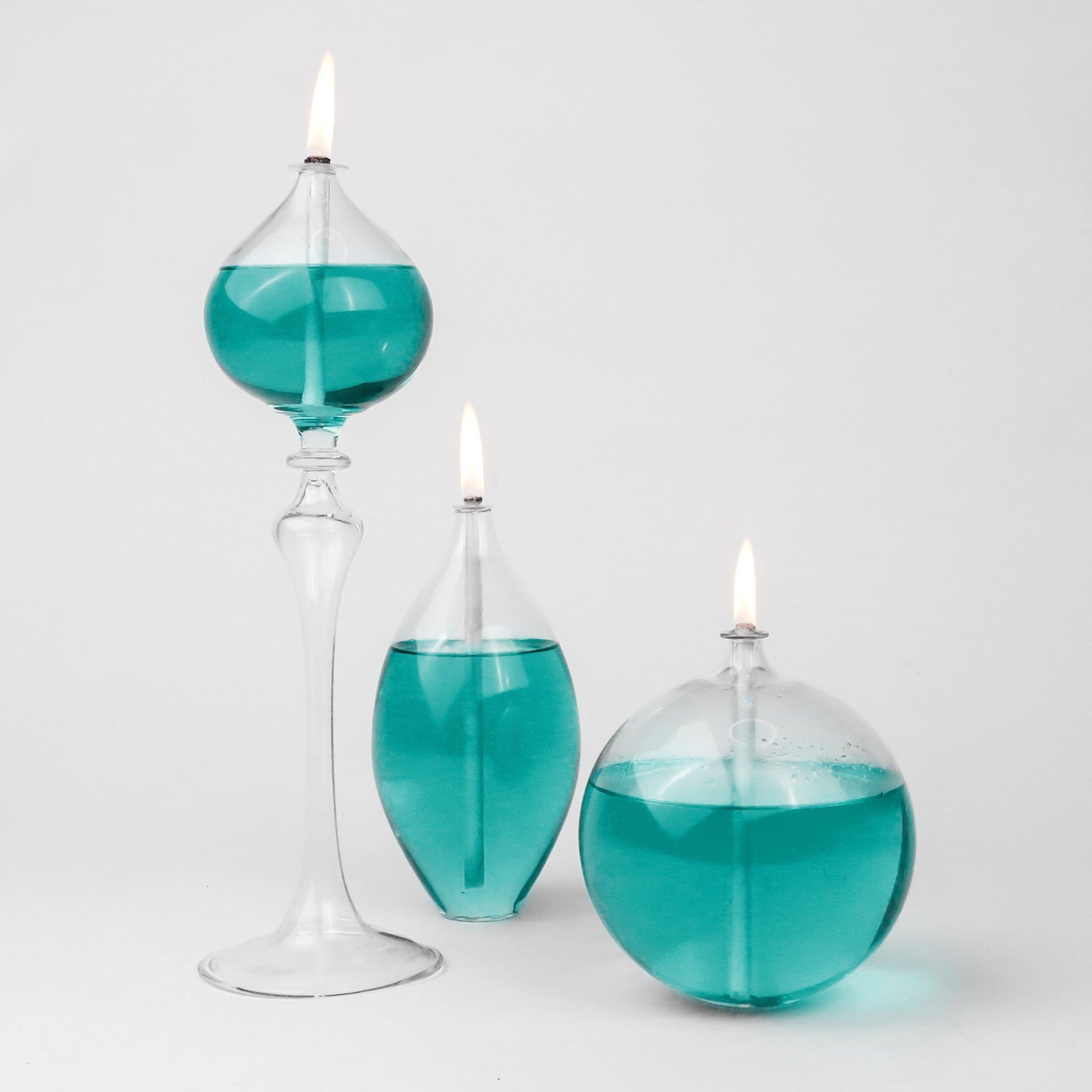Fame Glass Oil Candle Set Emerald
