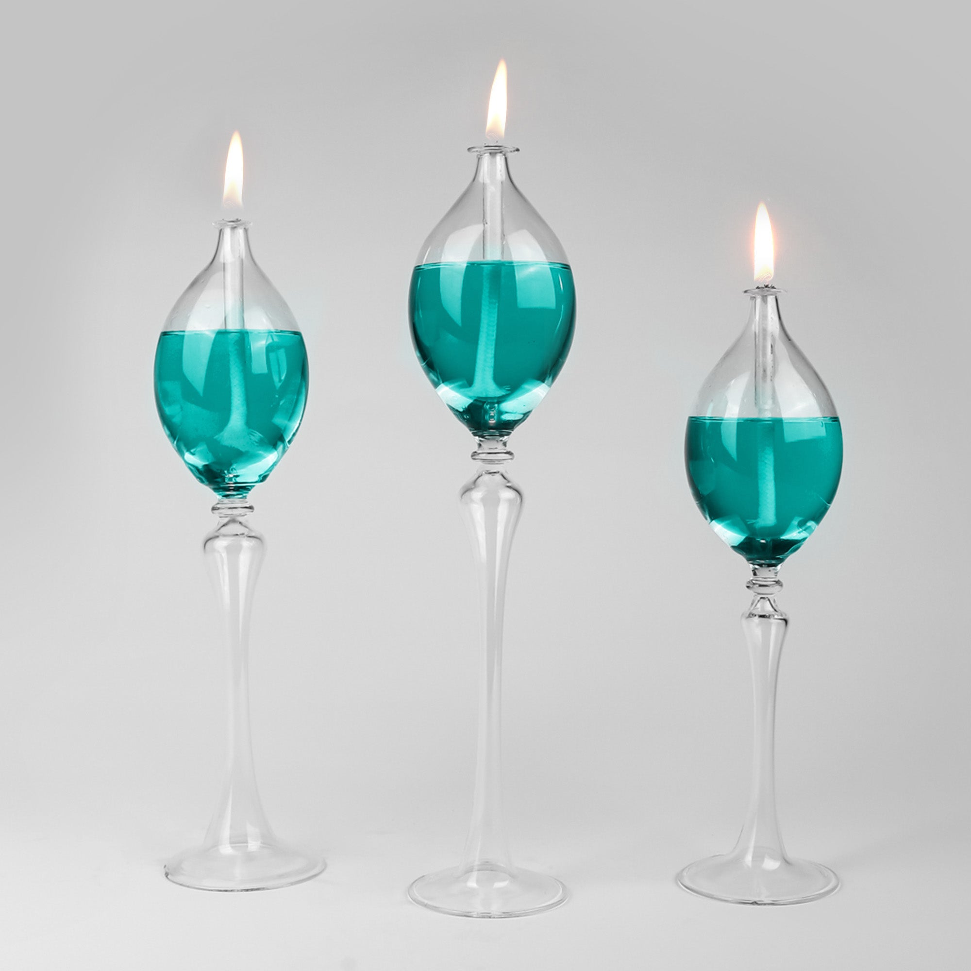 Euphoria Glass Oil Candle Set Emerald