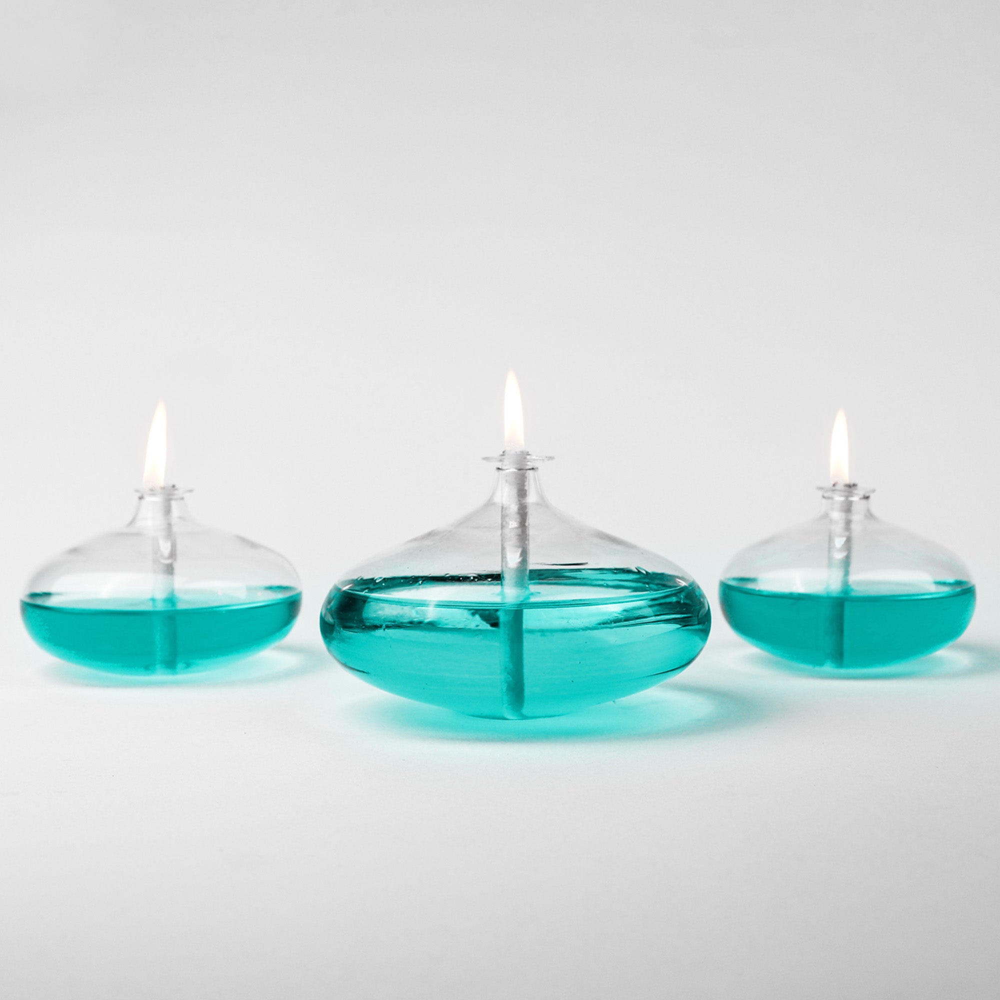 Grace Glass Oil Candle Set Emerald