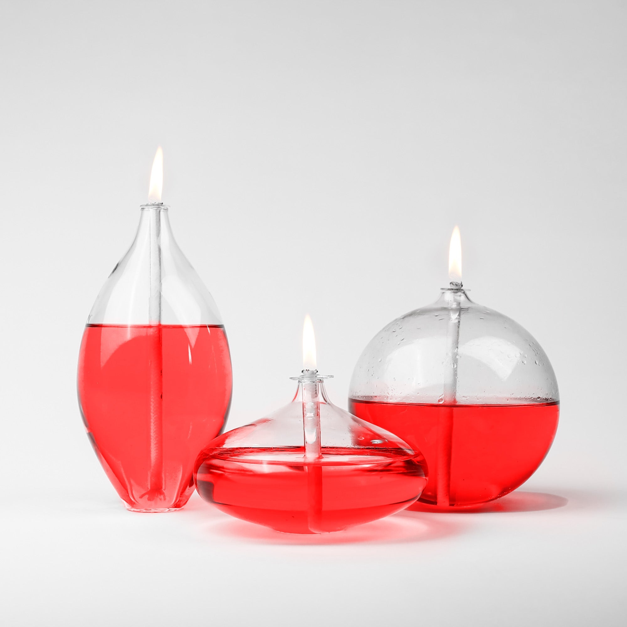 Pride Glass Oil Candle Set Red