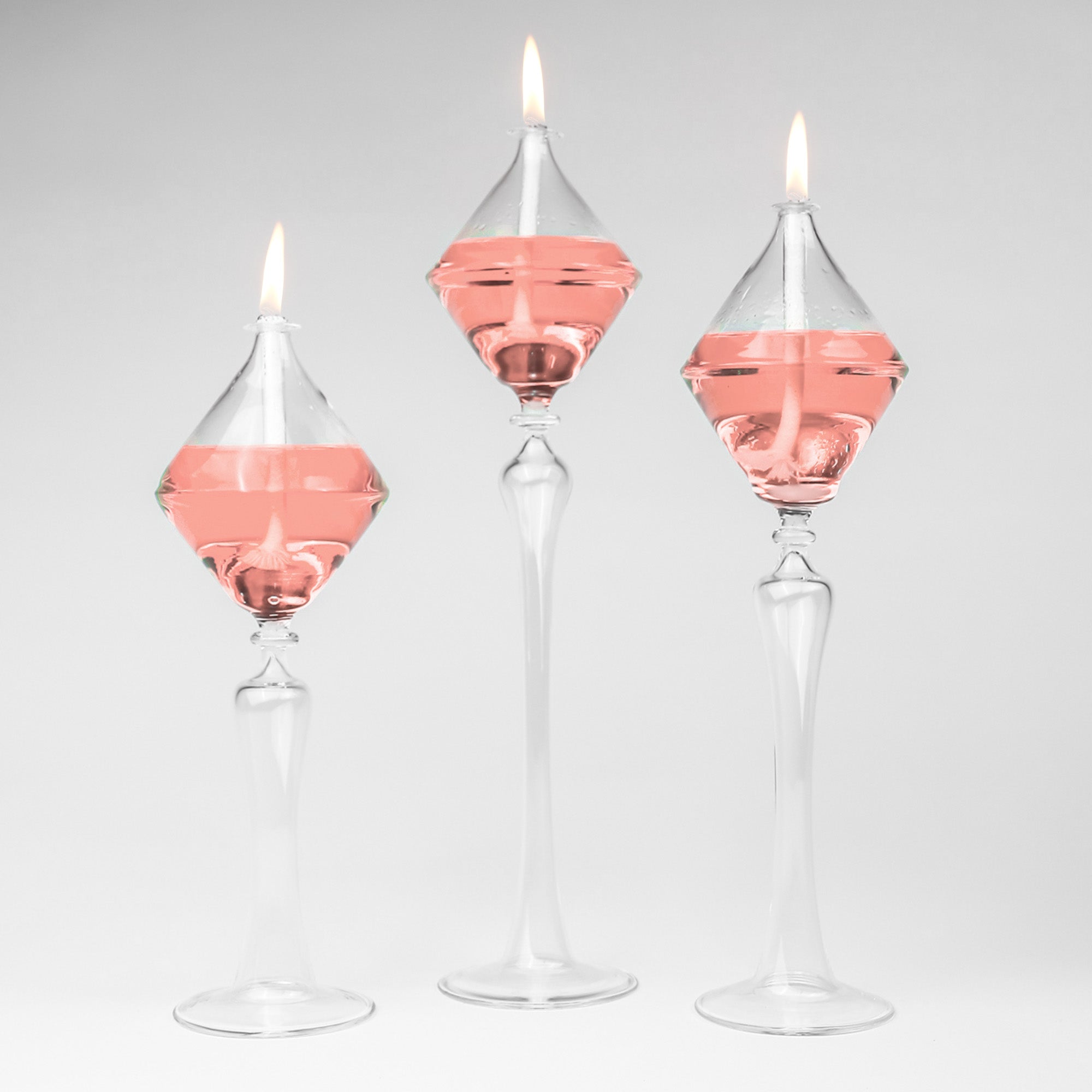 Love Glass Oil Candle Set Rose